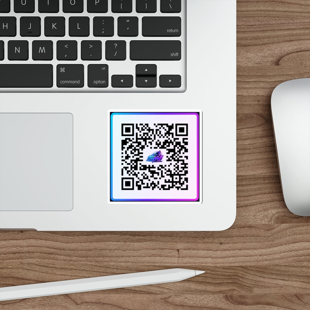 Seawolf_30 Streamer QR Code Die-Cut Sticker Indoor/Outdoor