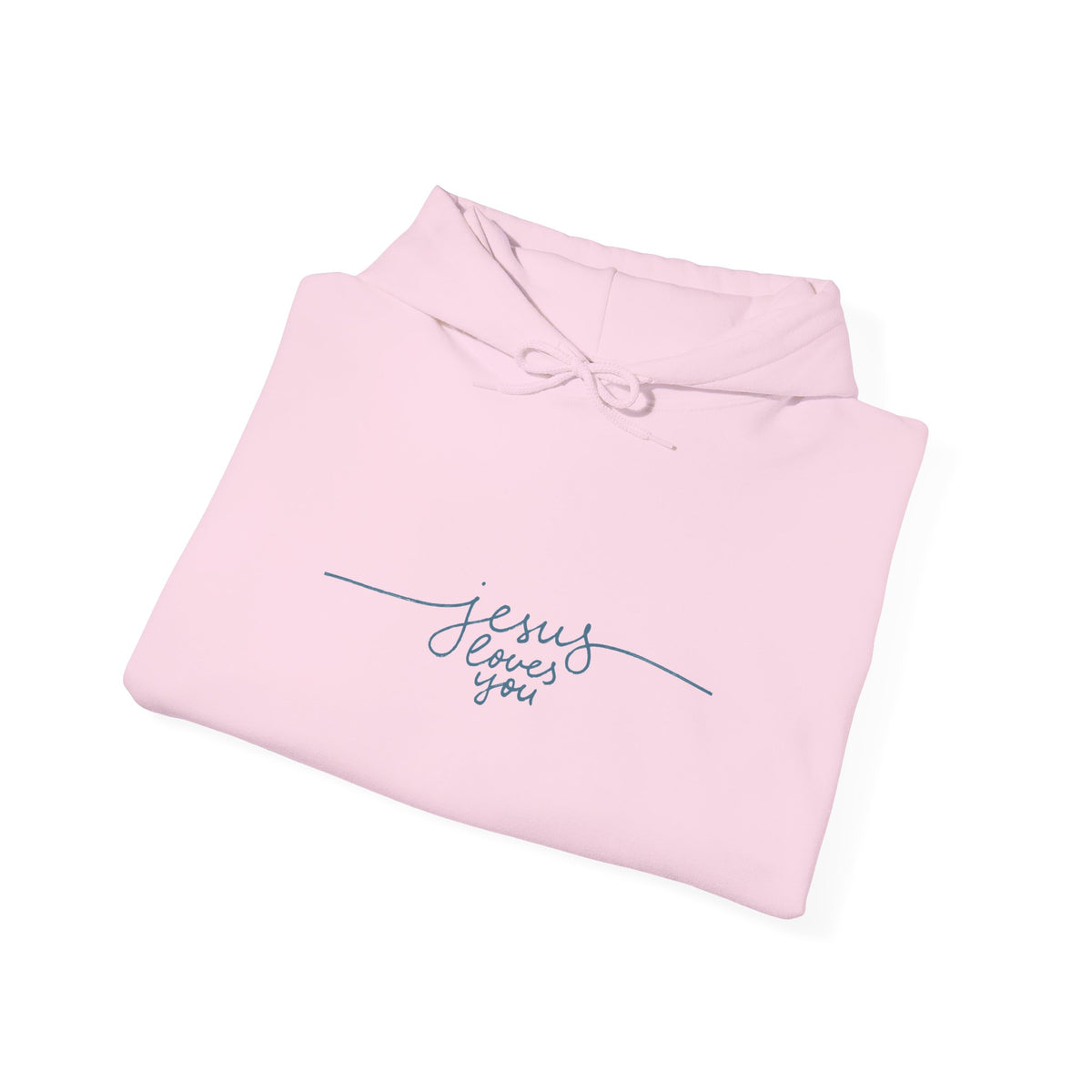 Jesus Loves You Script Hoodie — Minimal Christian Faith Pullover