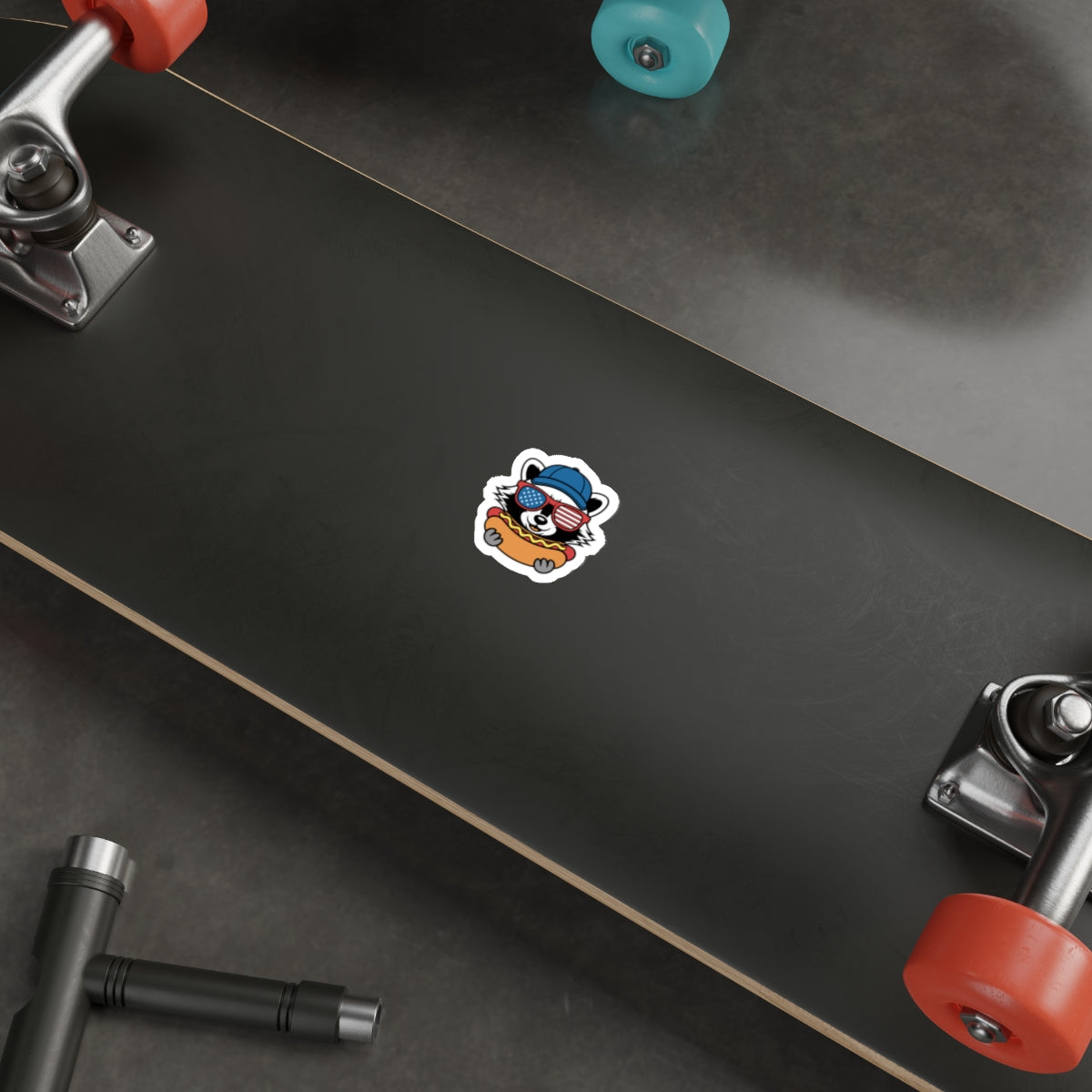 Patriotic Sticker Pack — Trash Panda w/ hotdog 4th of July Red White Blue Die-Cut Stickers