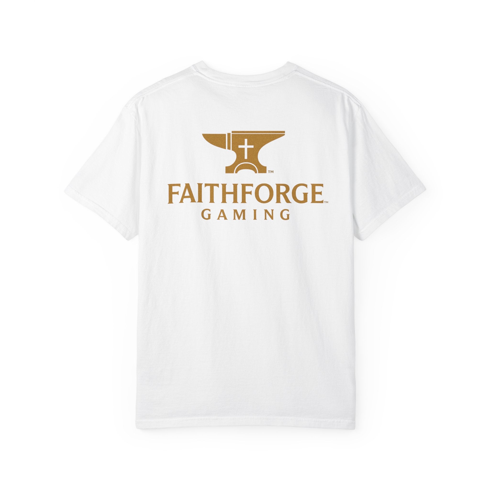 FaithForge Gaming T-Shirt — Logo Tee with Anvil & Cross (Christian Gamer Apparel)