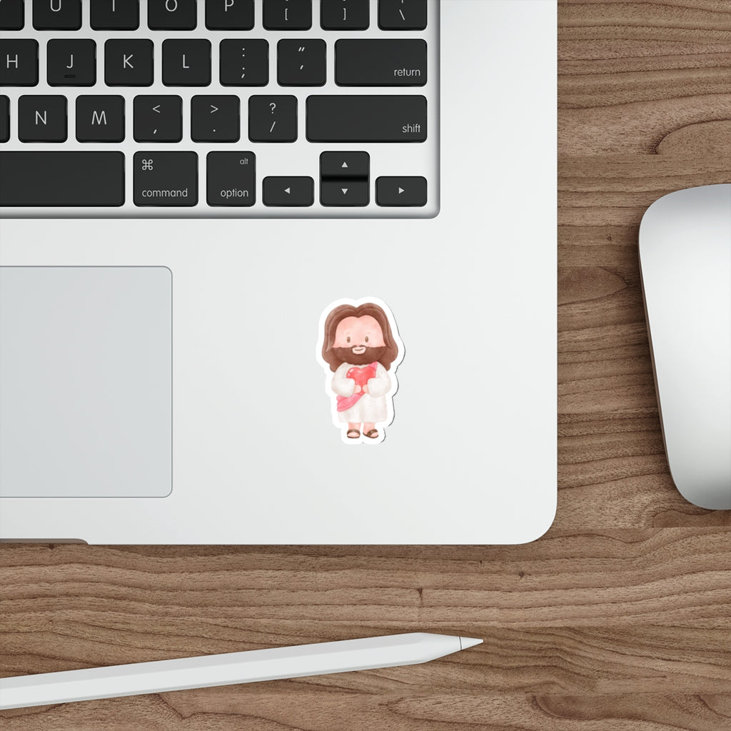 Jesus Heart Die-Cut Sticker — Cute Christian Faith  Sticker