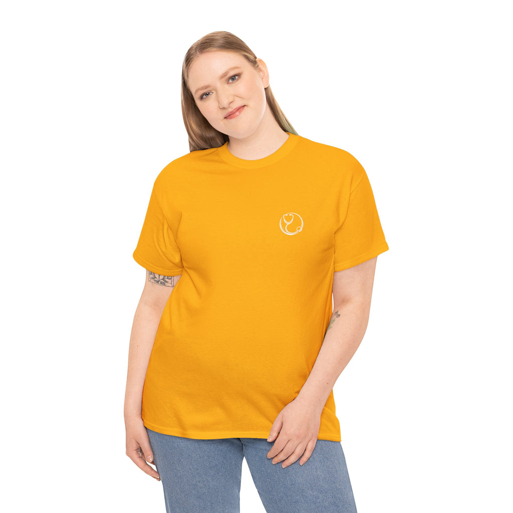 DoctorJSWAYS Let Me Explain T-Shirt — Minimal Logo Black Tee with Bold Back Text
