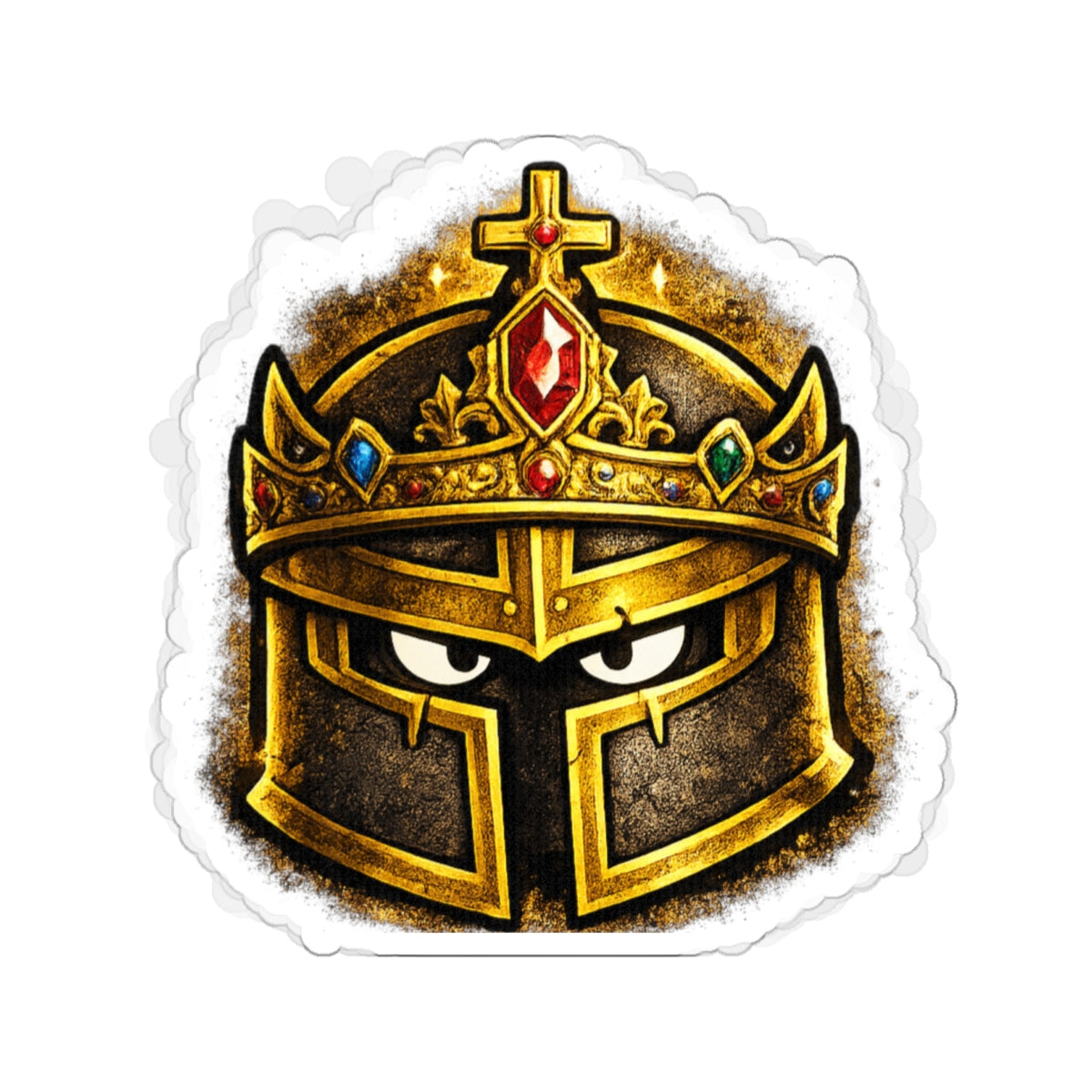 FaithForge Knight Crown Die-Cut Sticker — Water-resistant vinyl
