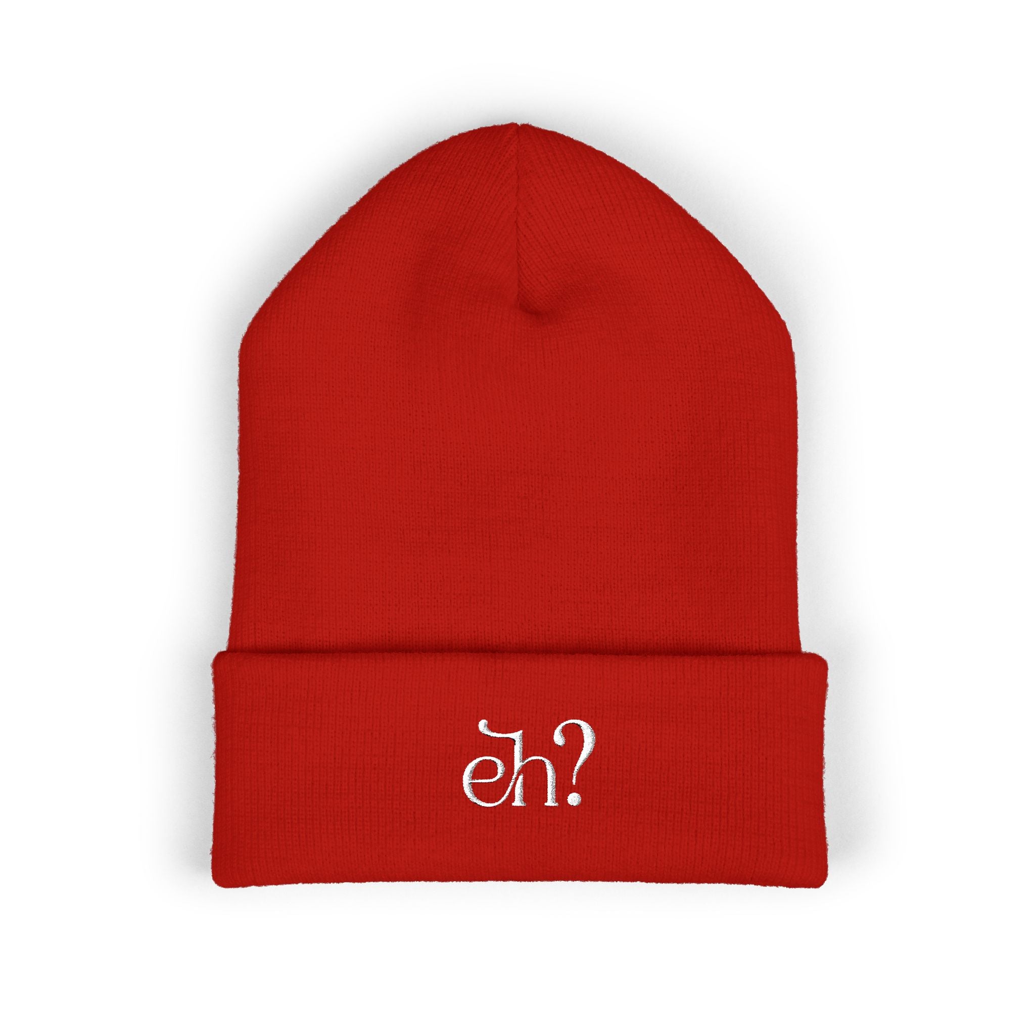 (Canada) Embroidered “eh?” Knit Toque