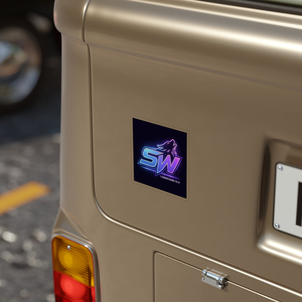 Seawolf_30 VOD Die-Cut Outdoor Clear Sticker - Waterproof Transparent Logo Decal Best on Light Surfaces