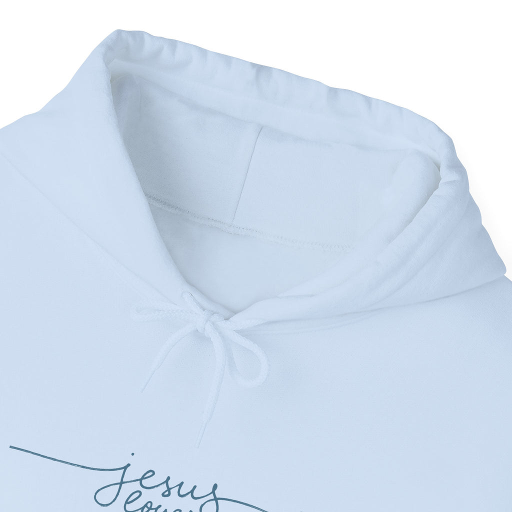 Jesus Loves You Script Hoodie — Minimal Christian Faith Pullover
