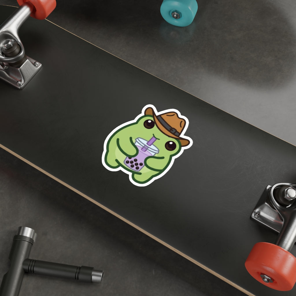 Boba Frog Die-Cut Sticker