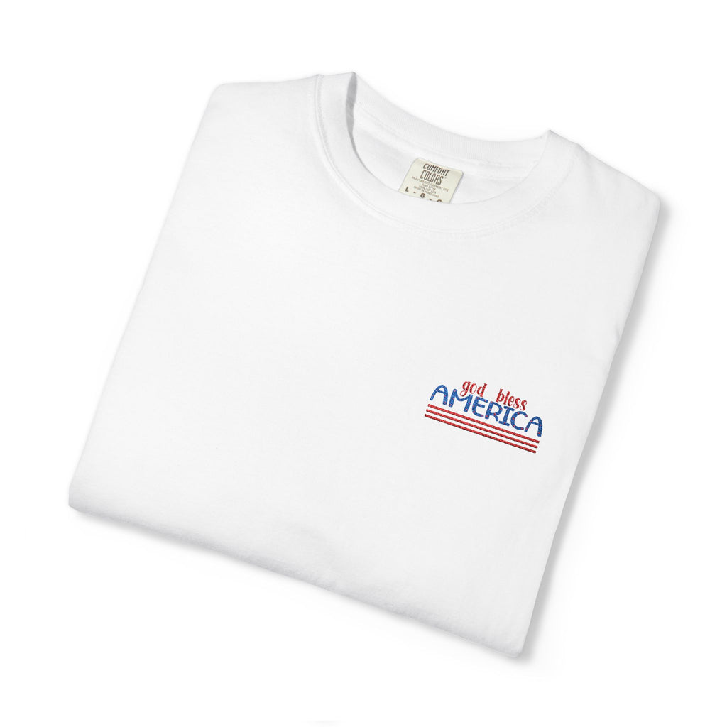Patriotic Wave T-Shirt — American Flag Surf Graphic