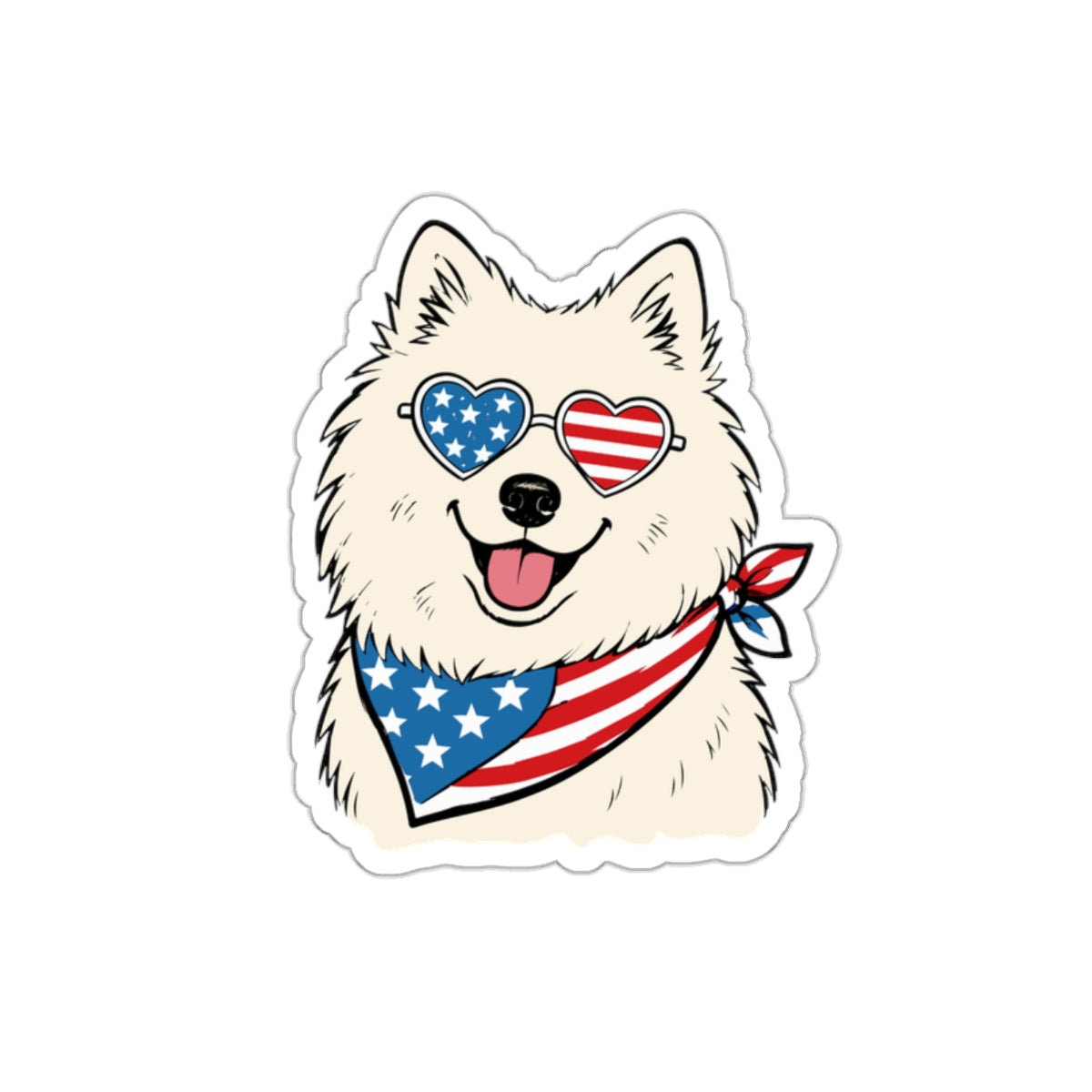 Patriotic Sticker Pack — PomPom power 4th of July Red White Blue Die-Cut Stickers