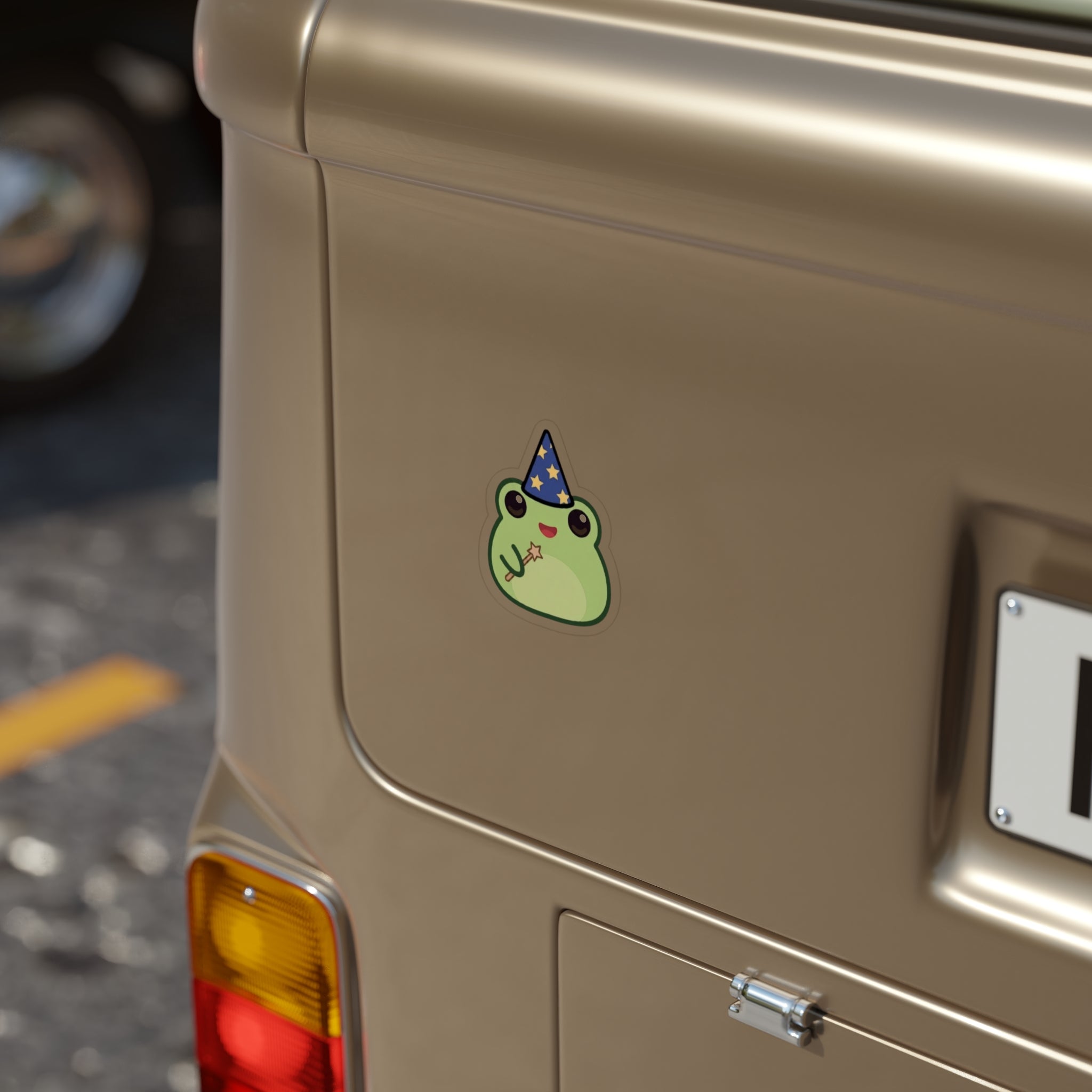 Frog Mage Die-Cut Outdoor Sticker - Waterproof Transparent Logo Decal