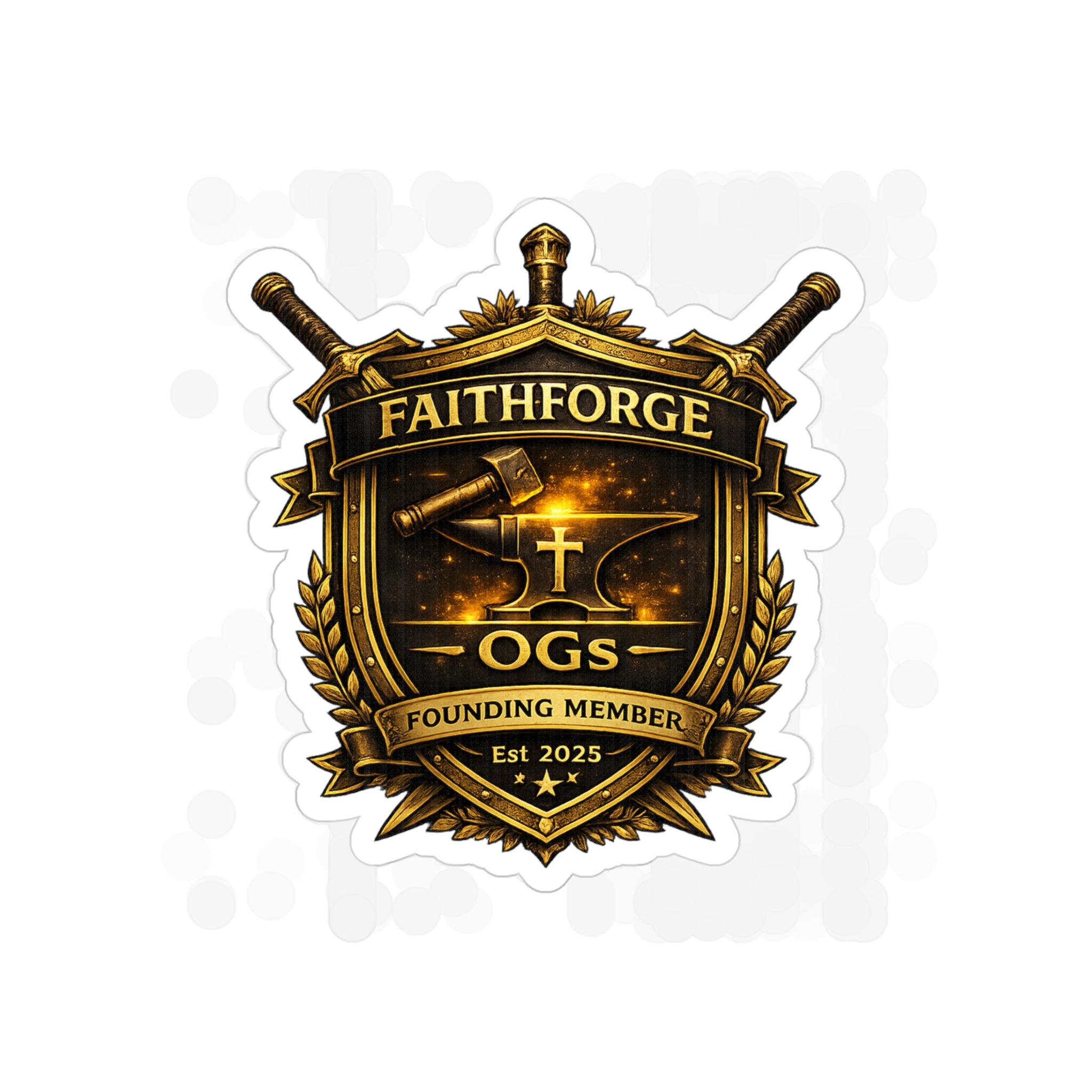 Faithforge Gaming Die-Cut Outdoor Sticker - Waterproof Transparent Logo Decal