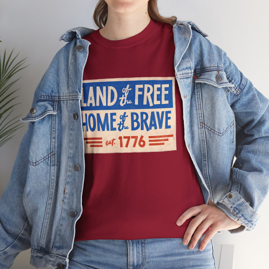 Land of the Free, 1776" Cotton Shirt