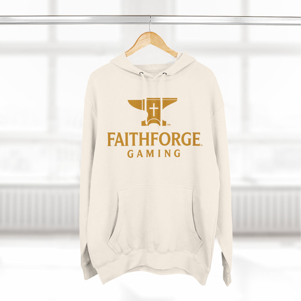 Faithforge Gaming Hoodie — Faith Quote Shield Logo Fleece Hoodie