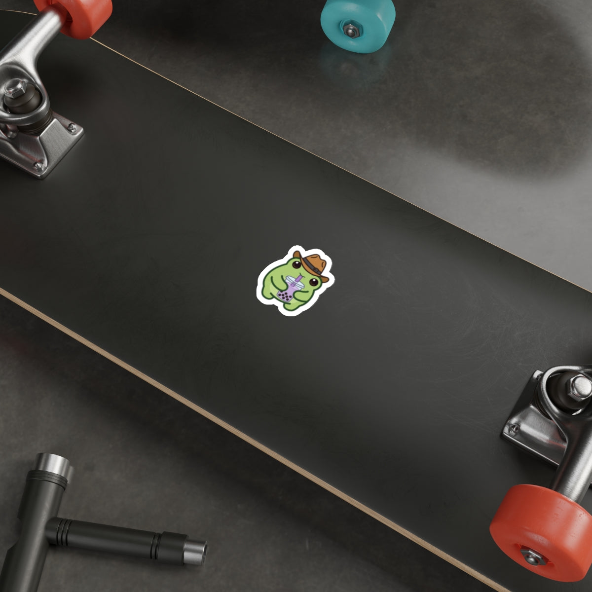 Boba Frog Die-Cut Sticker