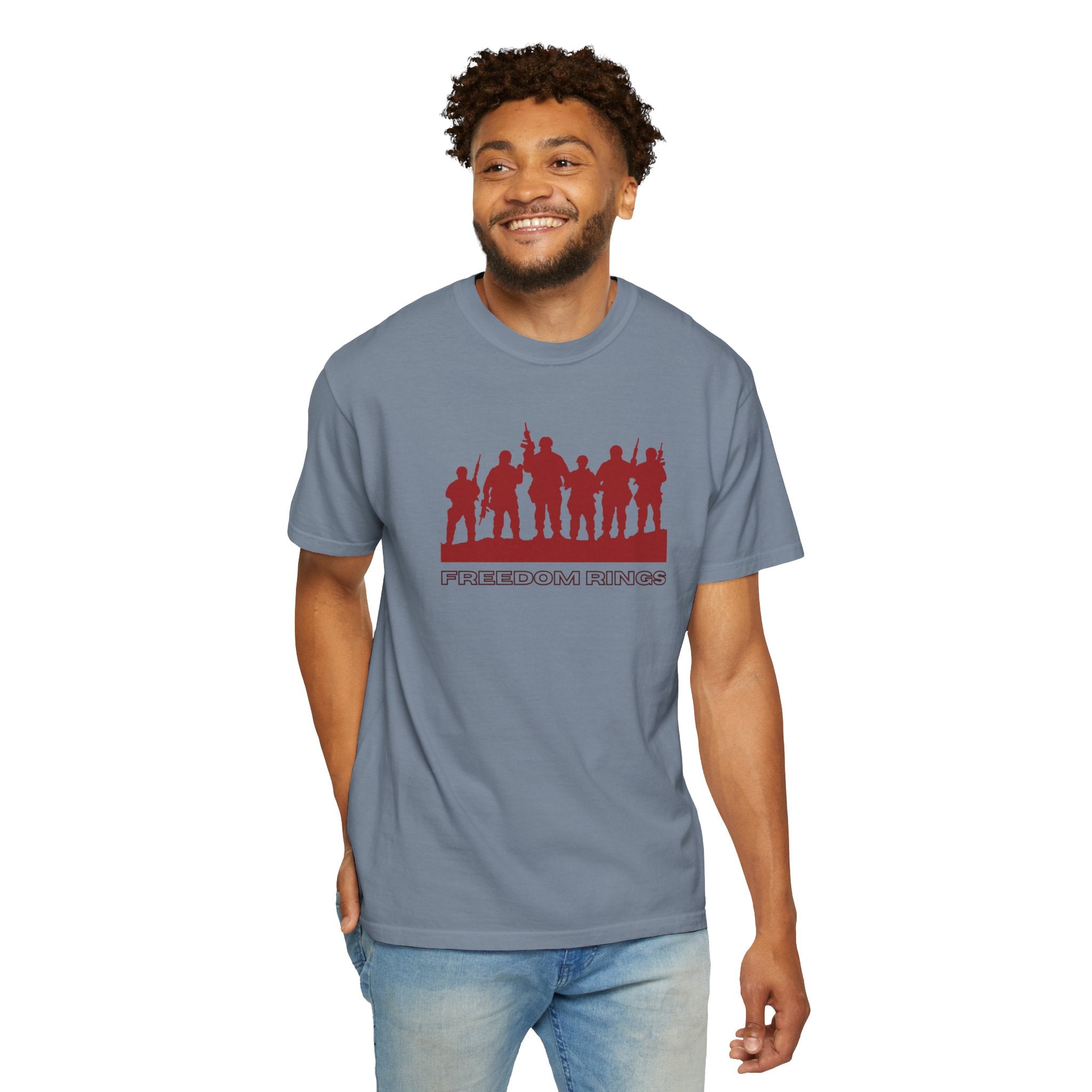 T-Shirt — 'American Heroes' Silhouette Design (Veteran & Military Tribute)