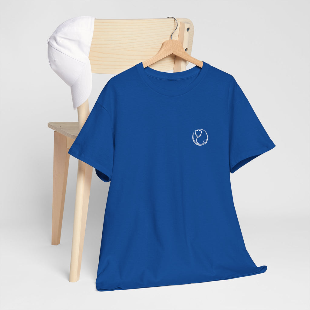 DoctorJSWAYS Let Me Explain T-Shirt — Minimal Logo Black Tee with Bold Back Text