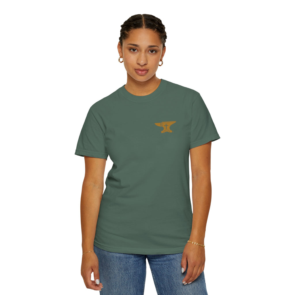 FaithForge Gaming T-Shirt — Logo Tee with Anvil & Cross (Christian Gamer Apparel)