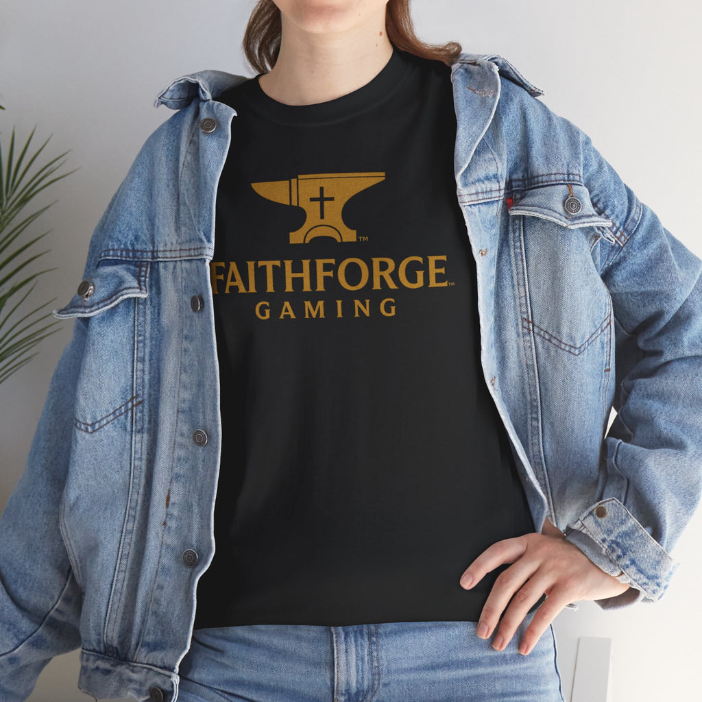 (Canada) FaithForge Gaming T-Shirt — Anvil & Cross Logo Tee for Christian Gamers