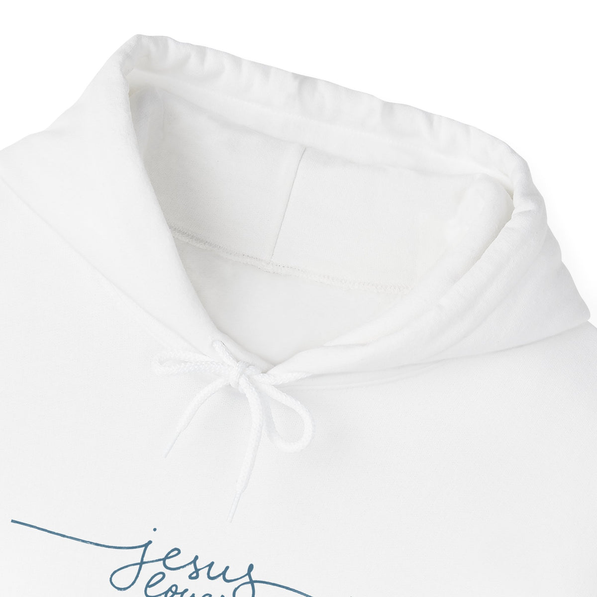 Jesus Loves You Script Hoodie — Minimal Christian Faith Pullover