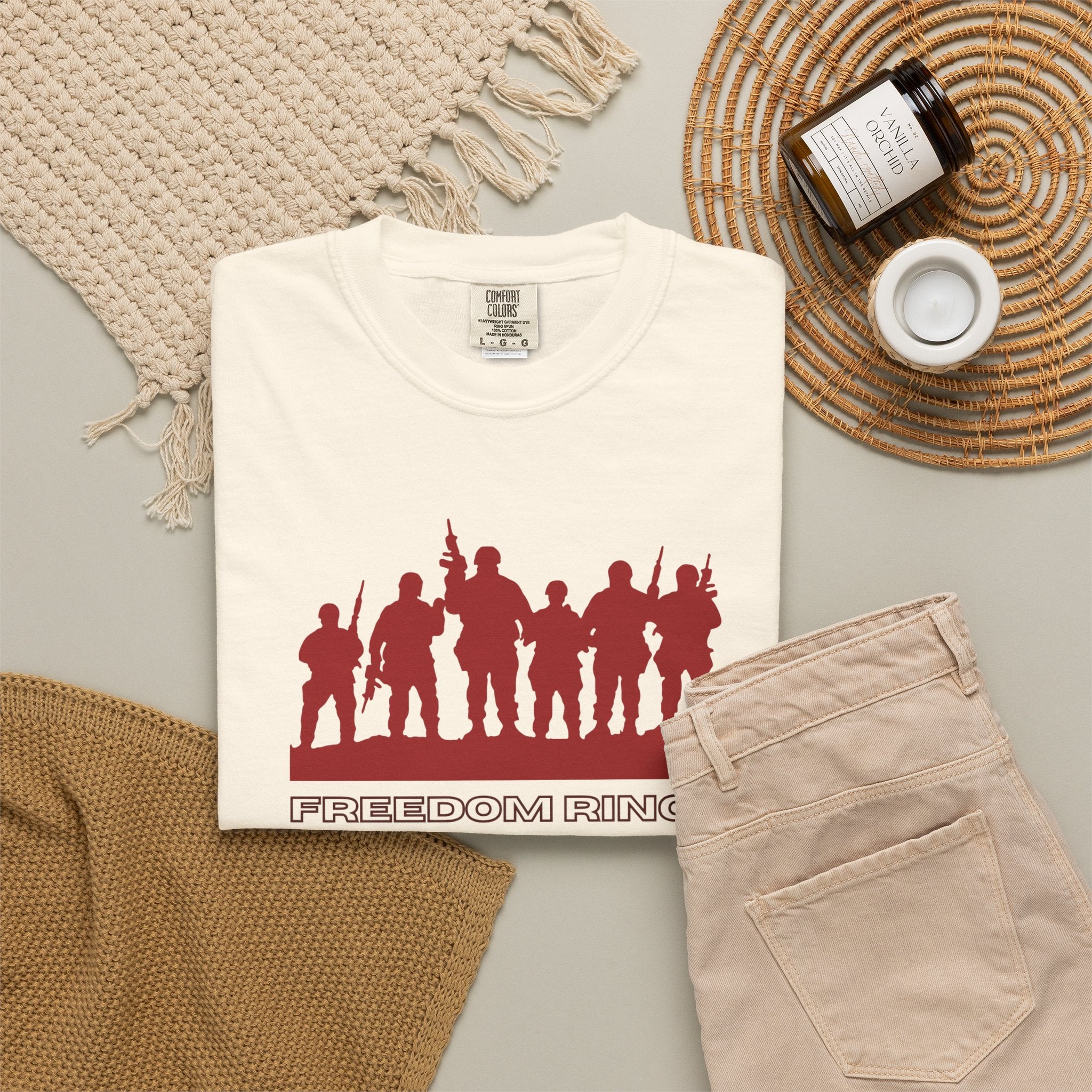 T-Shirt — 'American Heroes' Silhouette Design (Veteran & Military Tribute)
