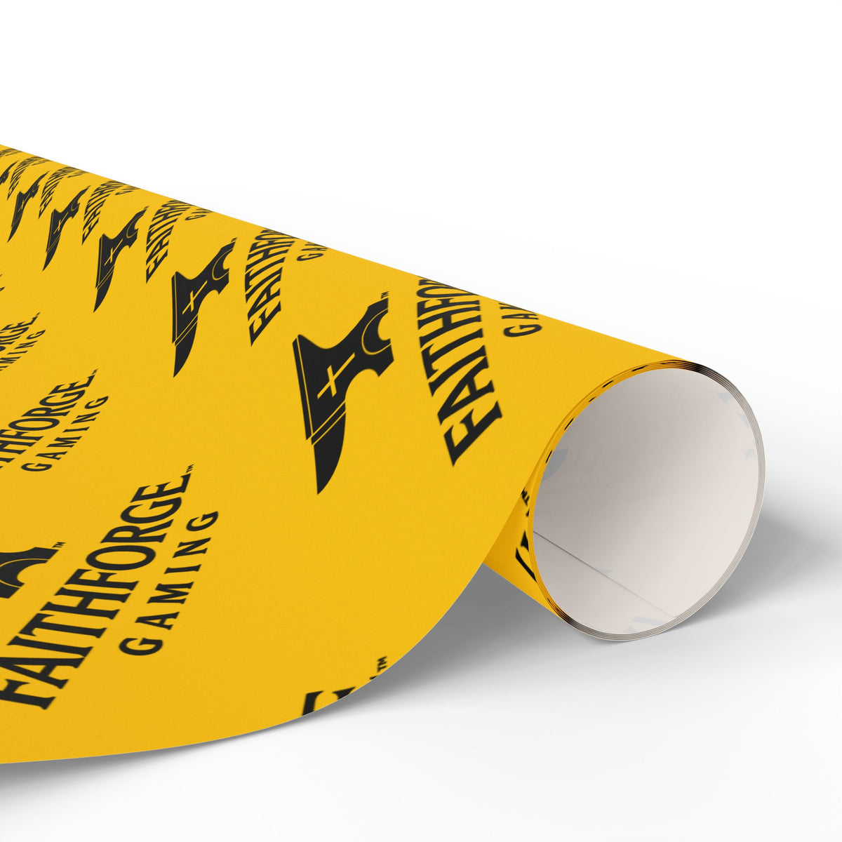 FFG Logo Wrapping Paper – Yellow FaithForge Repeat Pattern