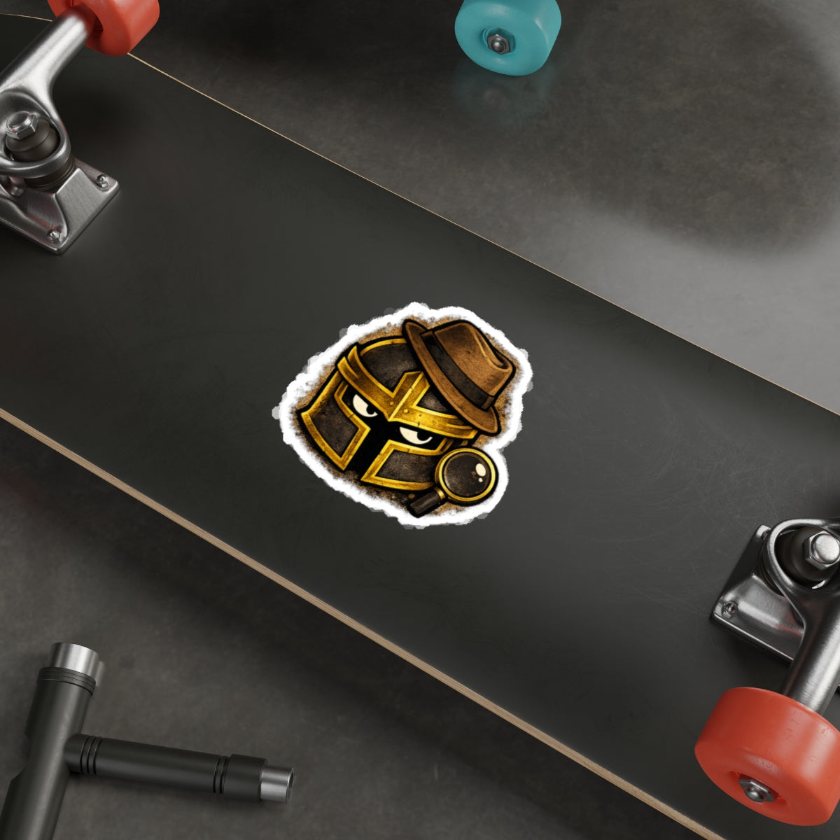 FaithForge Knight Detective Die-Cut Sticker — Water-resistant vinyl