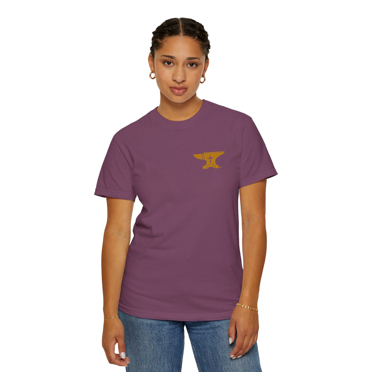 FaithForge Gaming T-Shirt — Logo Tee with Anvil & Cross (Christian Gamer Apparel)