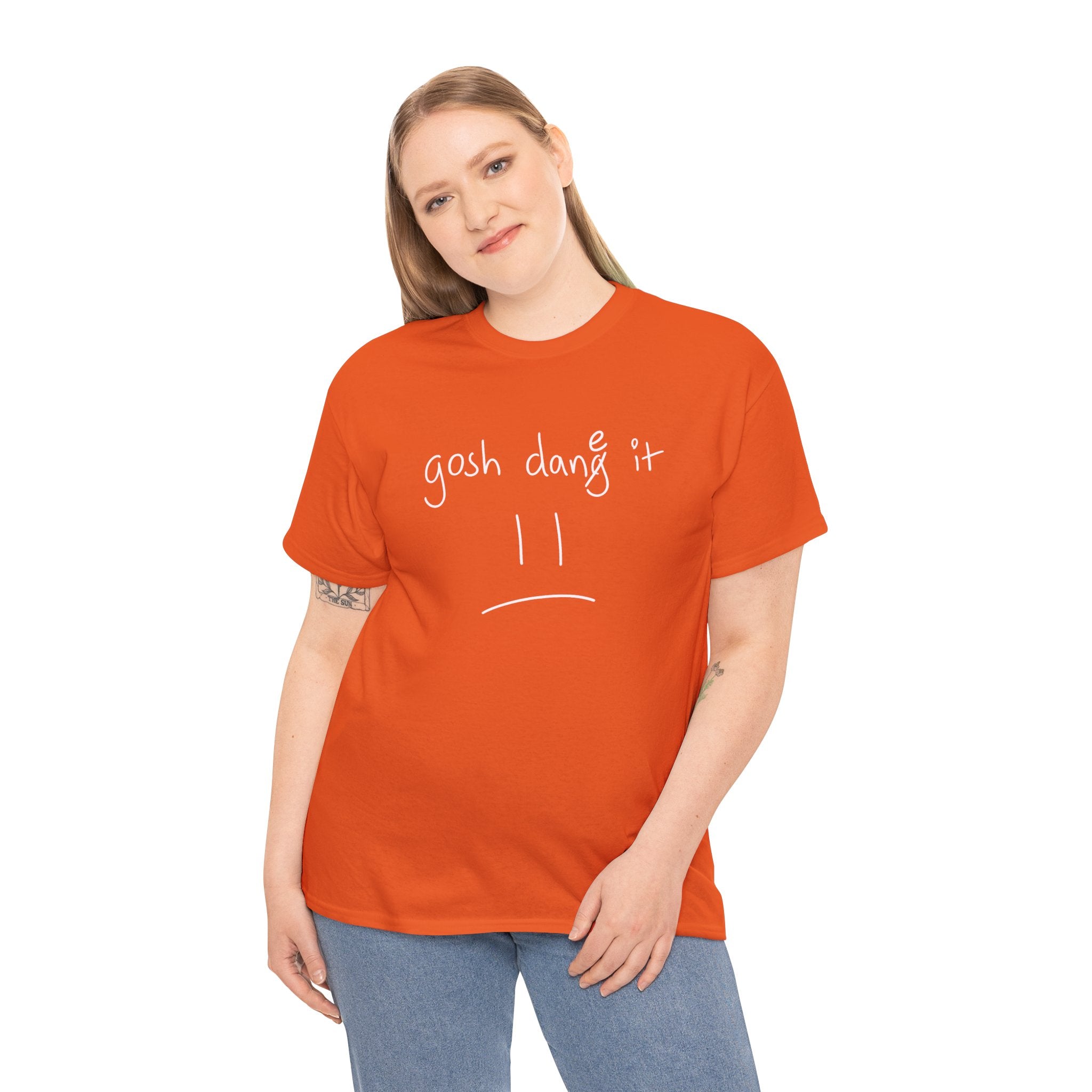 DoctorJSWAYS gosh dane it T-Shirt — Minimal Logo Black Tee with Bold Back Text