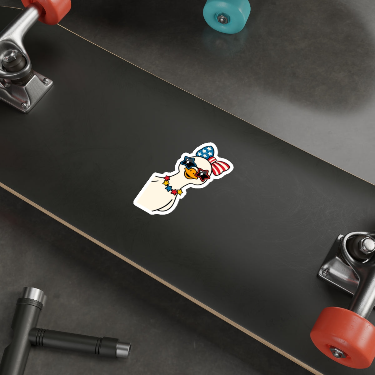 Patriotic Goose Die-Cut Sticker