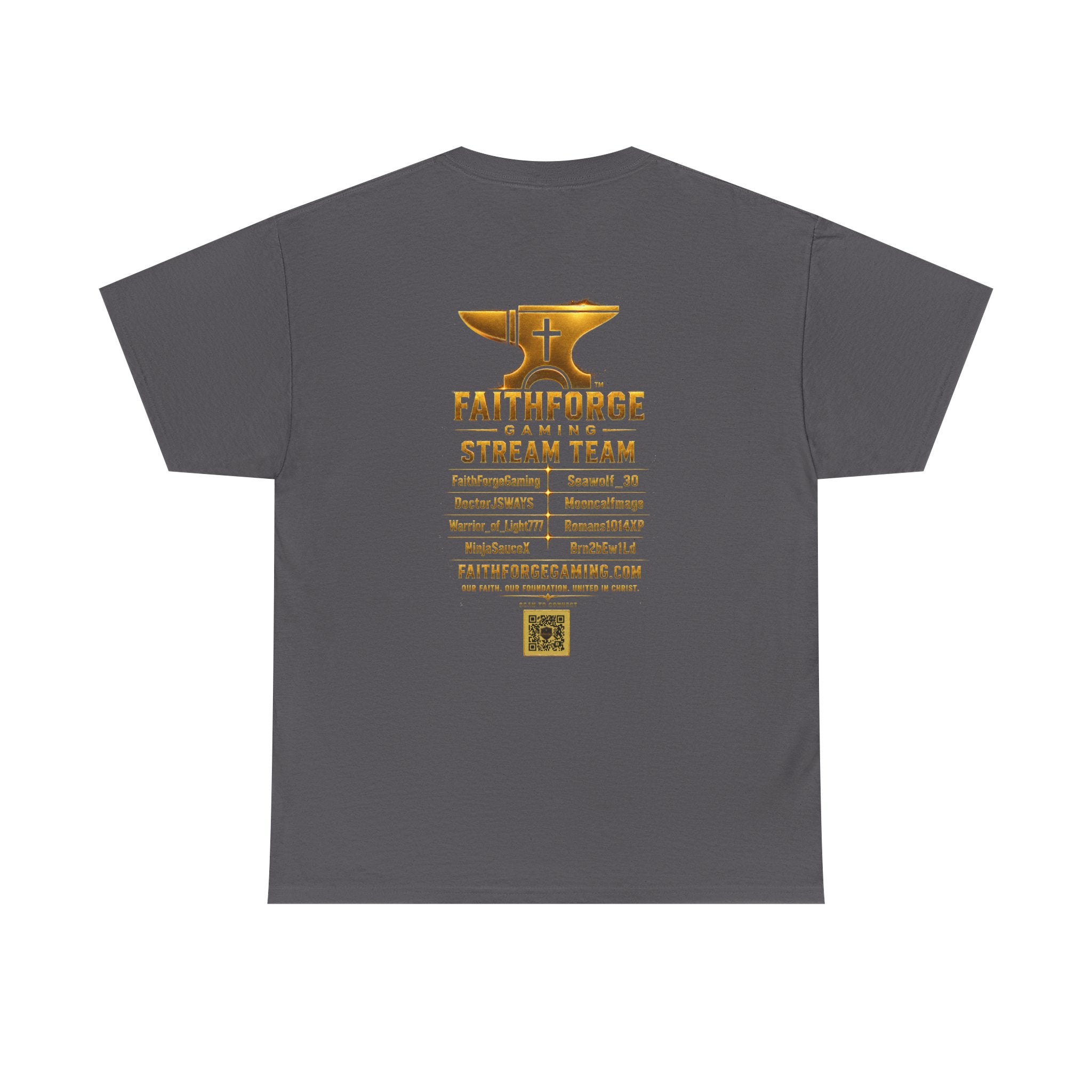 FaithForgeGaming Tee — FaithForge Stream Team Black Graphic T‑Shirt -FaithForgeGaming