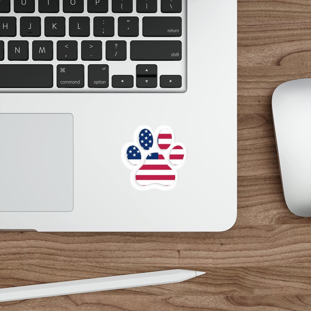 Patriotic Sticker Pack — USA Paw Print 4th of July Red White Blue Die-Cut Stickers