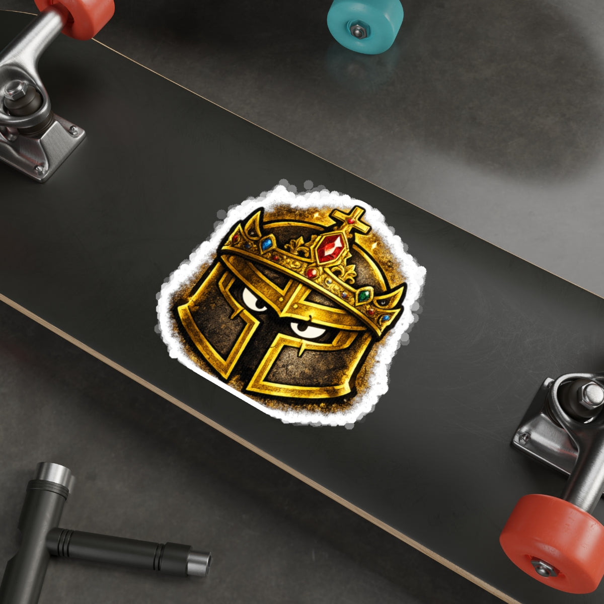 FaithForge Knight Crown Die-Cut Sticker — Water-resistant vinyl