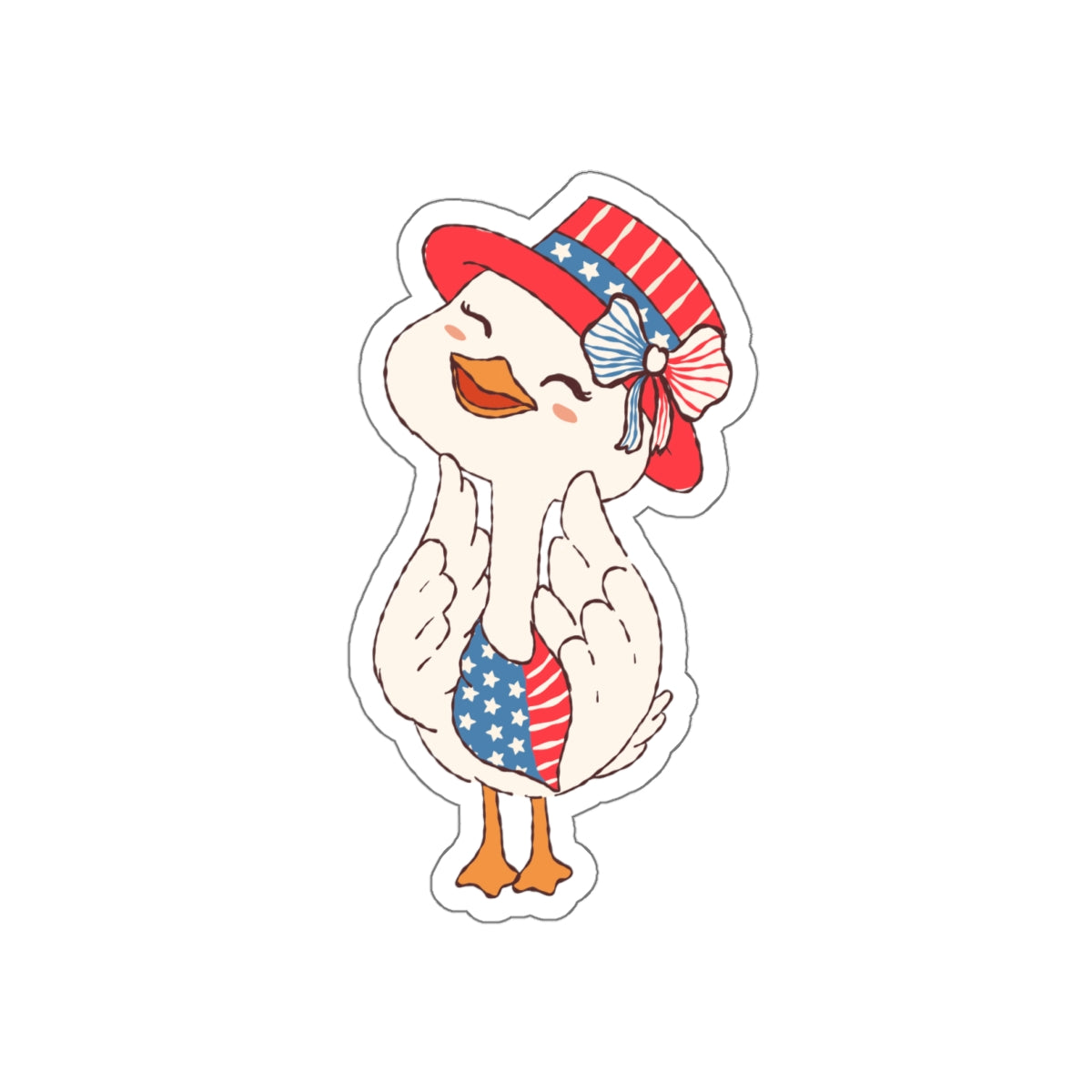 Patriotic Sticker Pack — Granny Goose 4th of July Red White Blue Die-Cut Stickers