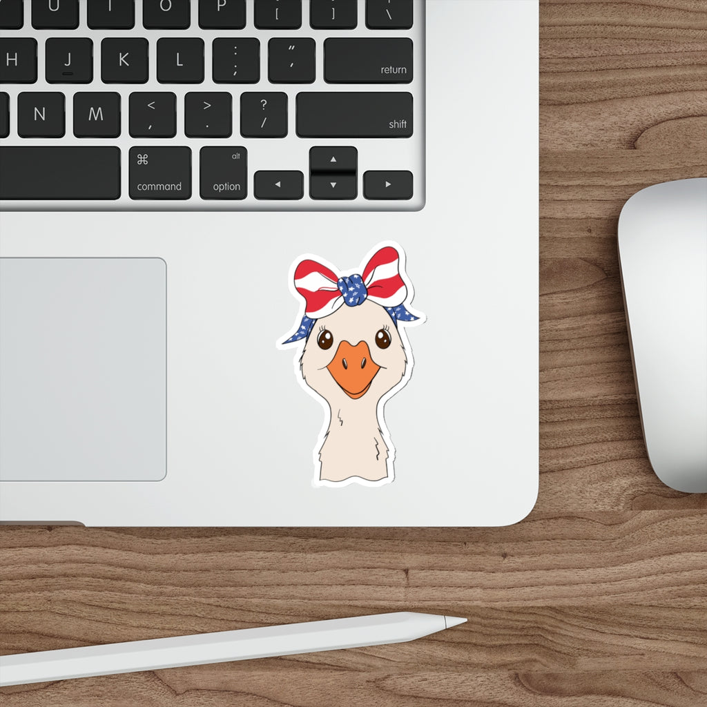 Patriotic Sticker Pack — Miss Goose Goose 4th of July Red White Blue Die-Cut Stickers