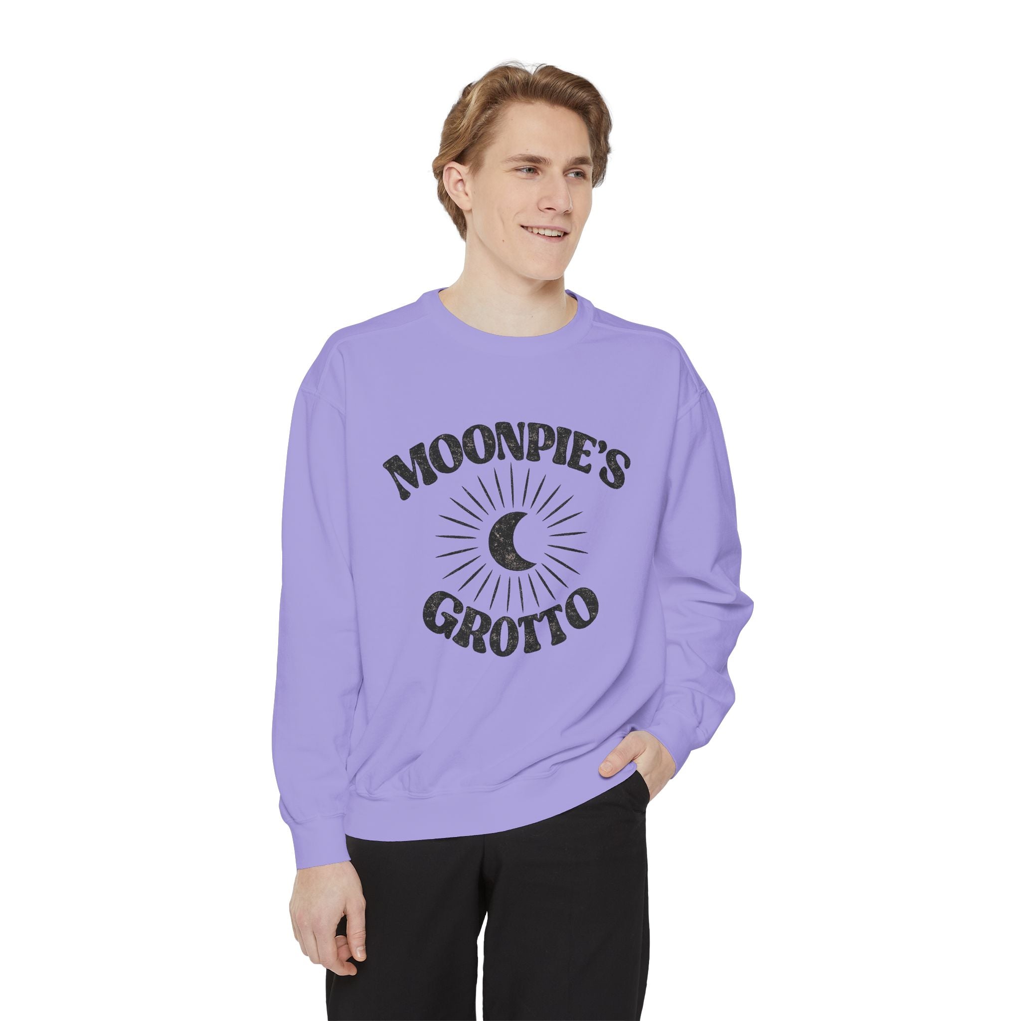 Moonpie's Grotto Sweatshirt — Vintage Celestial Moon Crewneck