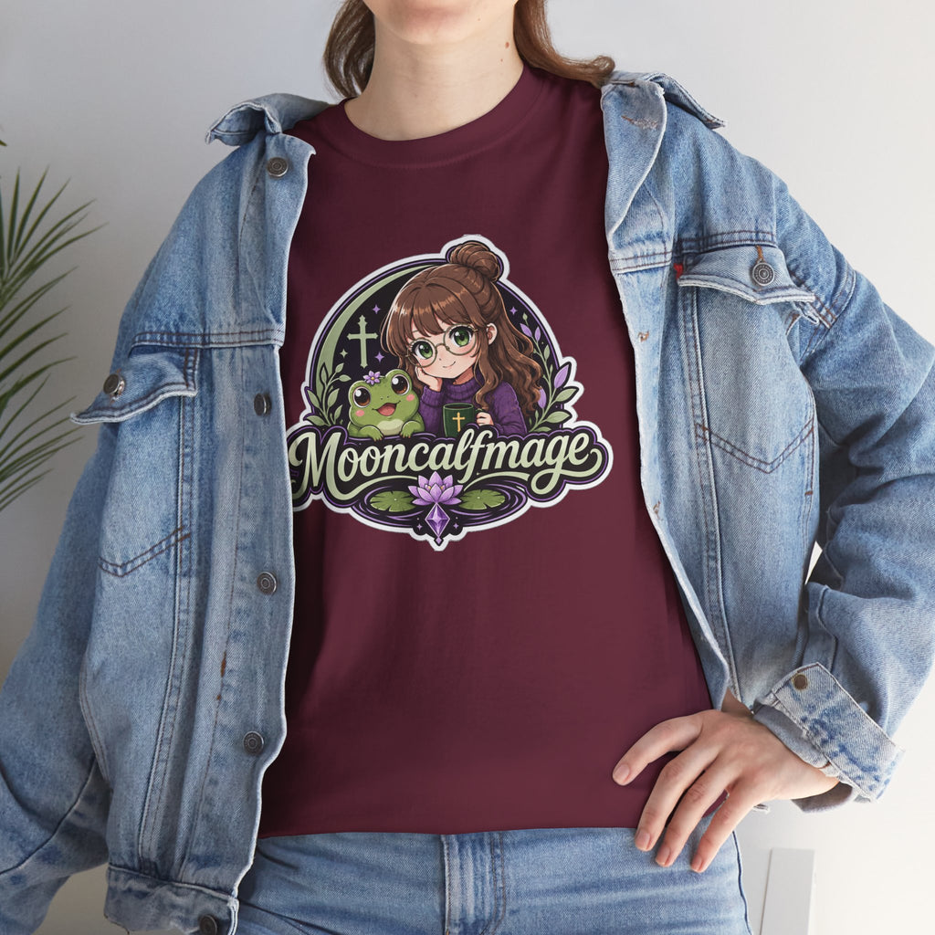 MOONCALFMAGE Logo Tee - Gamer/Streamer T-Shirt Blue GBSG (Gather)
