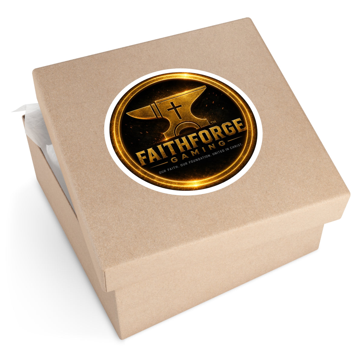 FaithForge Gaming Christian Anvil Round Sticker Indoor/Outdoor