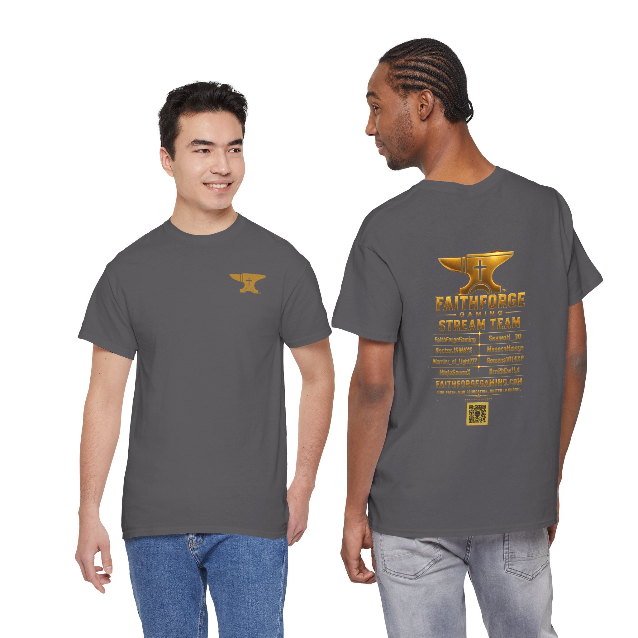 FaithForgeGaming Tee — FaithForge Stream Team Black Graphic T‑Shirt -FaithForgeGaming