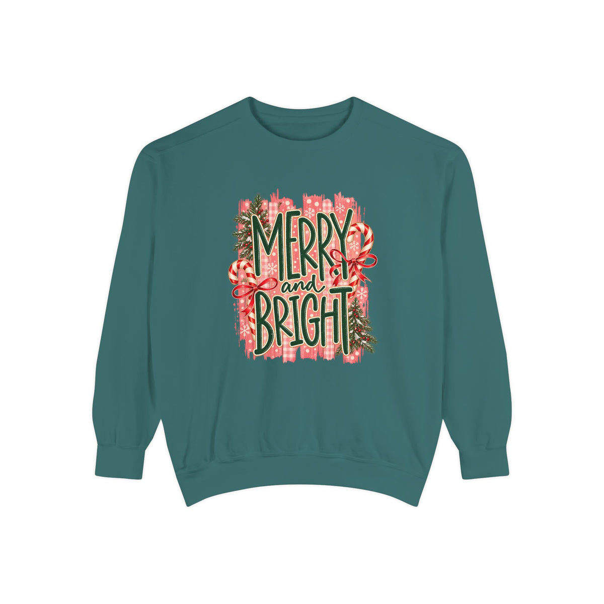 Merry and Bright Sweatshirt — Festive Christmas Holiday Crewneck