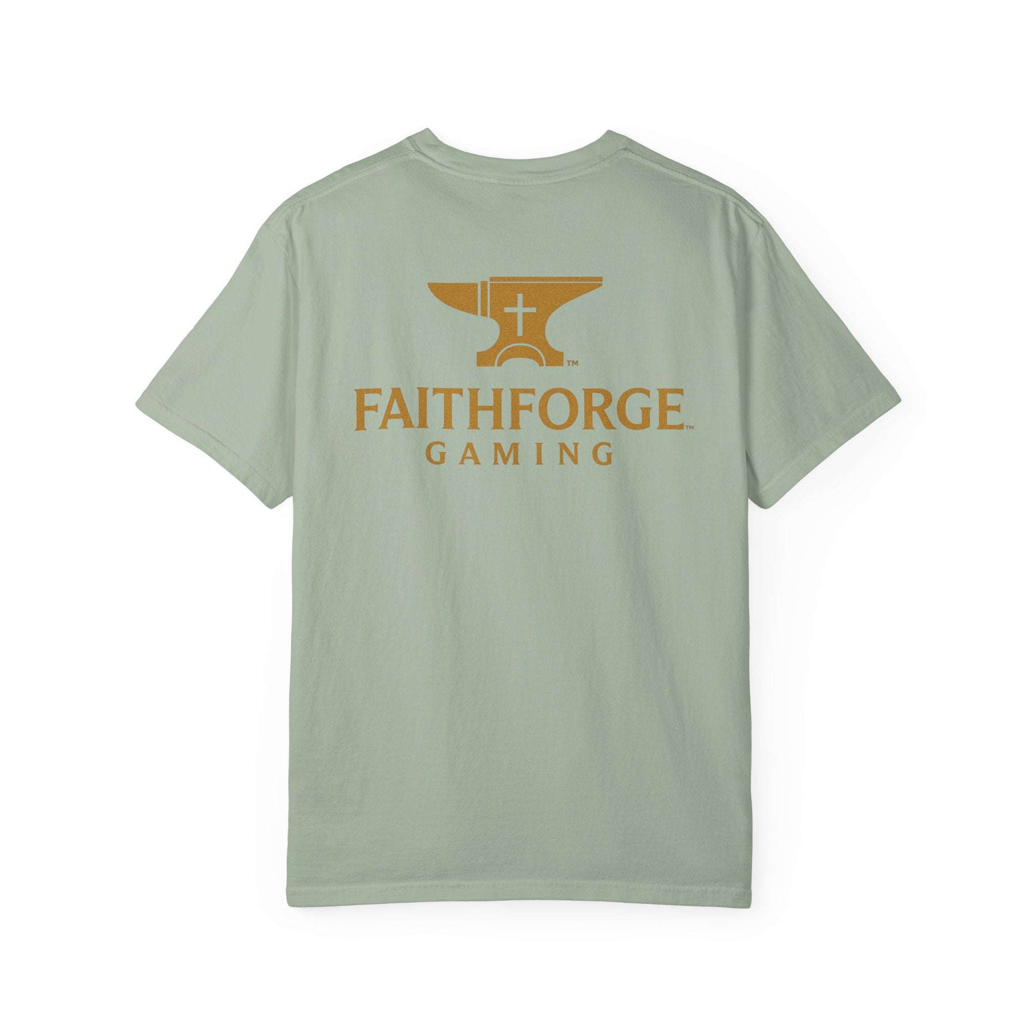 FaithForge Gaming T-Shirt — Logo Tee with Anvil & Cross (Christian Gamer Apparel)