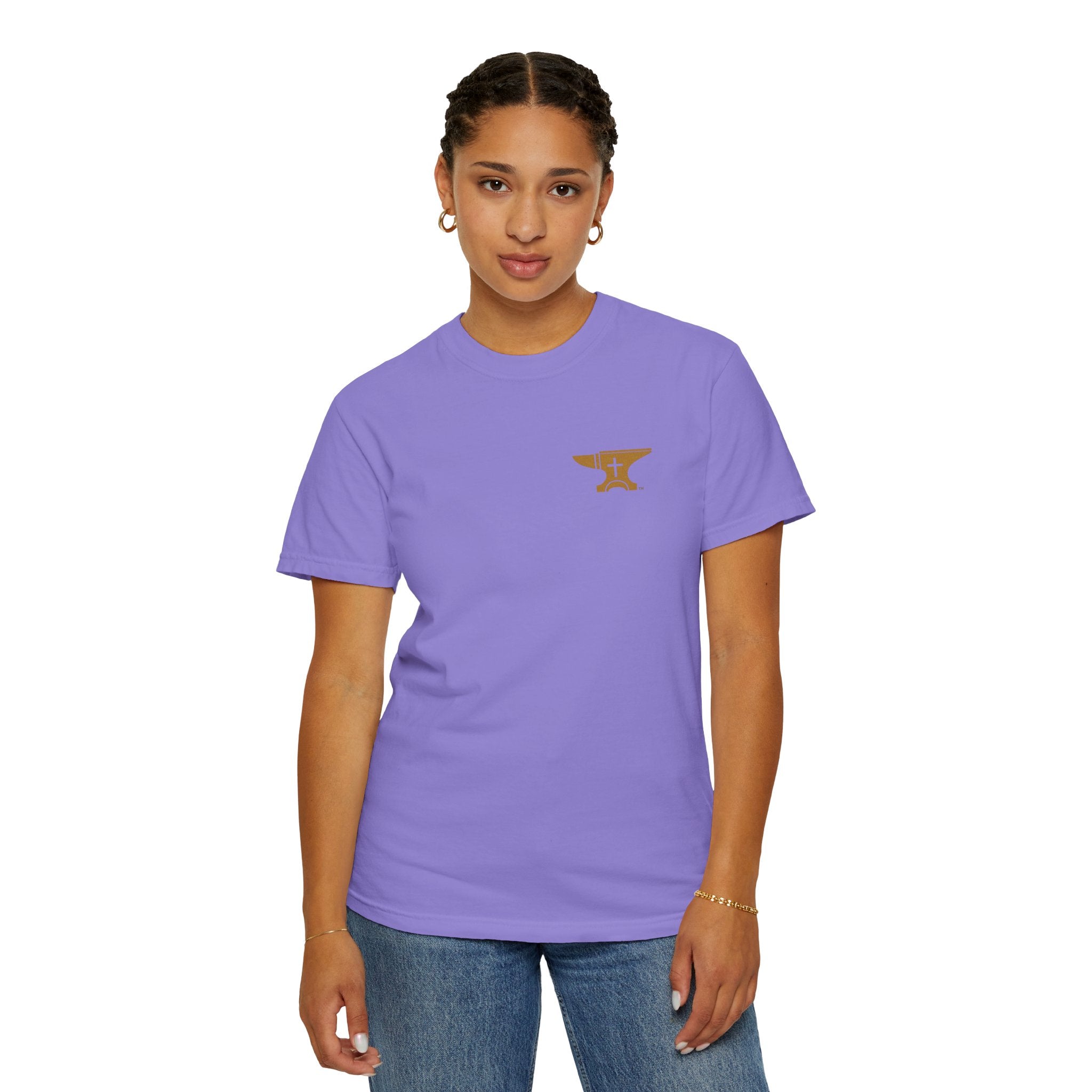 FaithForge OG Gaming T-Shirt — Logo Tee with Anvil & Cross (Christian Gamer Apparel)