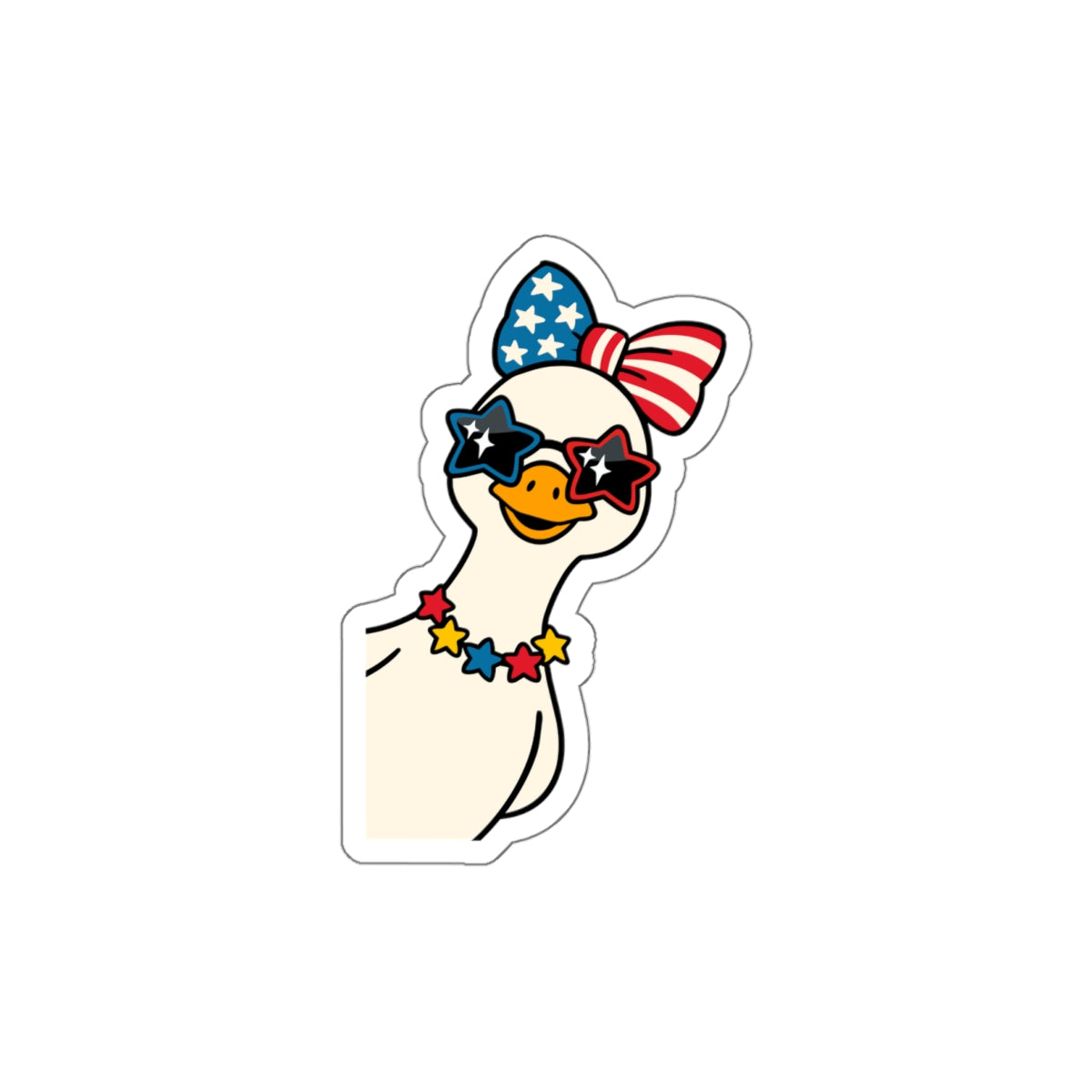Patriotic Goose Die-Cut Sticker