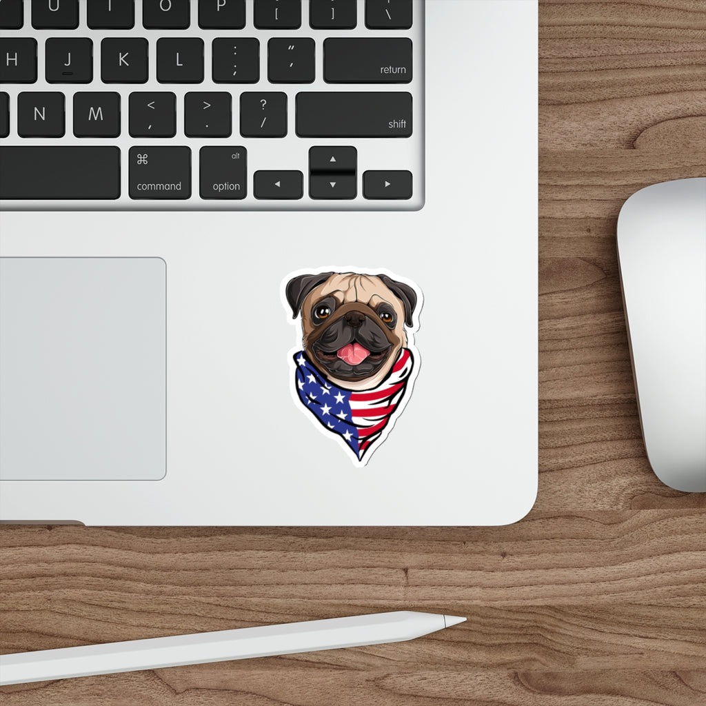 Patriotic Sticker Pack — Puggy Love 4th of July Red White Blue Die-Cut Stickers