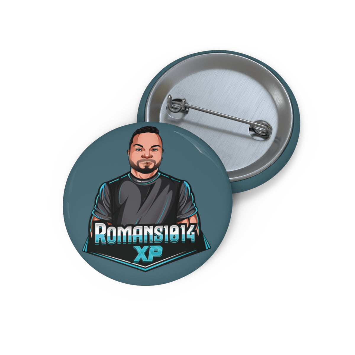 Romans1014XP Mascot Pin Button — Custom Enamel-Style Badge