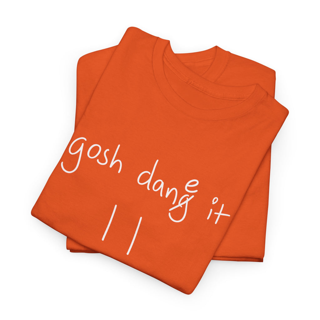 DoctorJSWAYS gosh dane it T-Shirt — Minimal Logo Black Tee with Bold Back Text