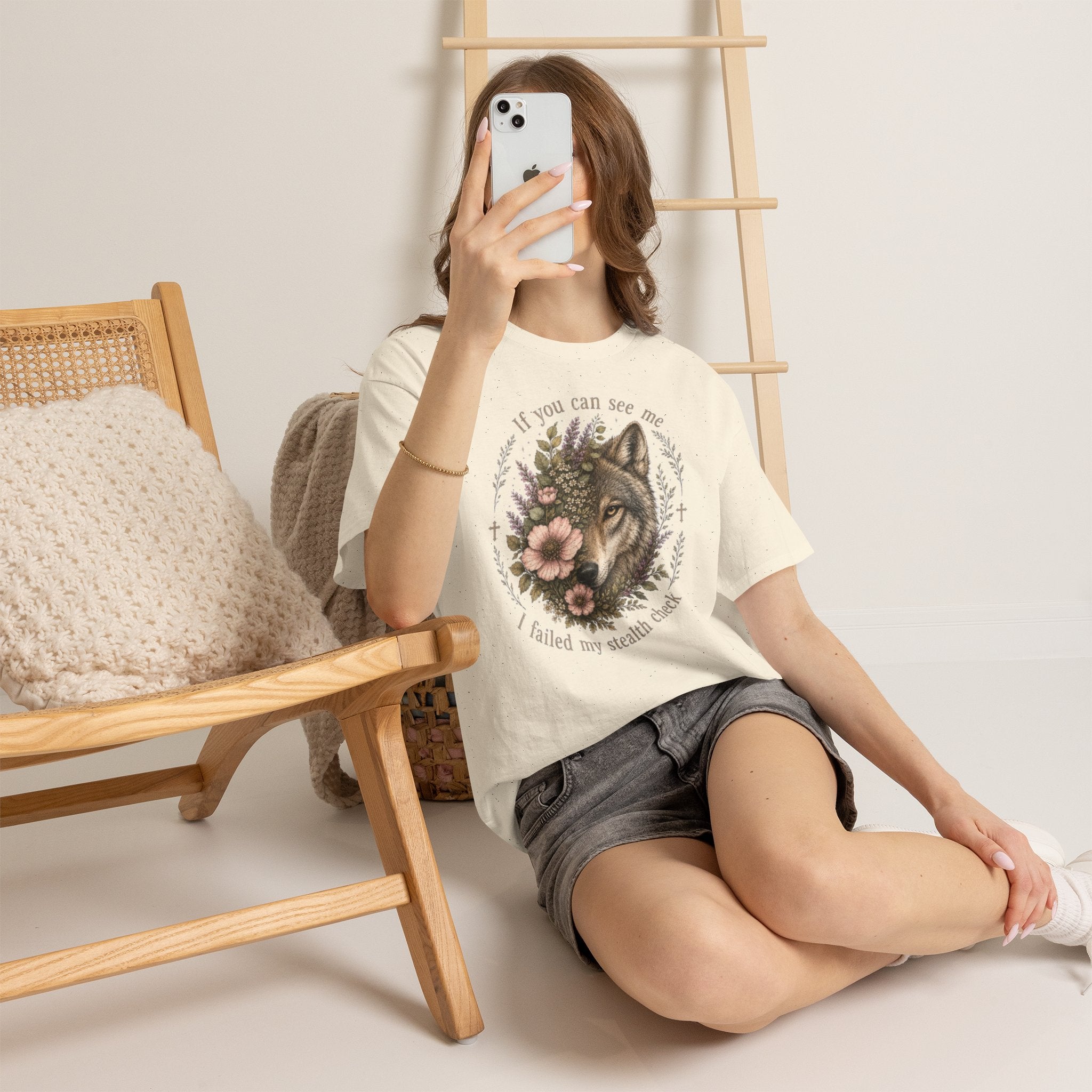 seawolf Floral Tee — "If you can see me I failed my stealth check" Graphic T-Shirt