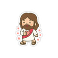 Cute Jesus Die-Cut Sticker — Christian Faith Sticker for Laptops, Bibles & Gifts