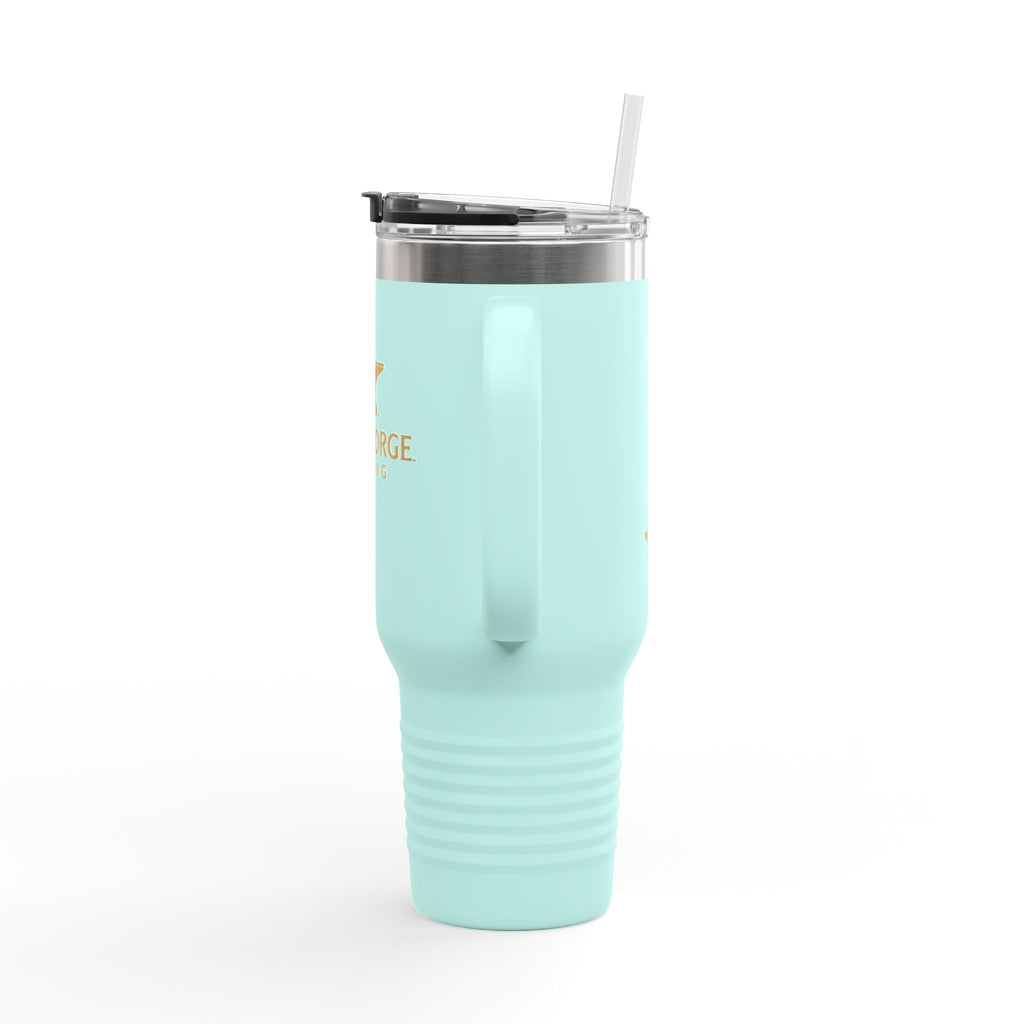 40oz Insulated Travel Mug — FaithForge Gaming Logo