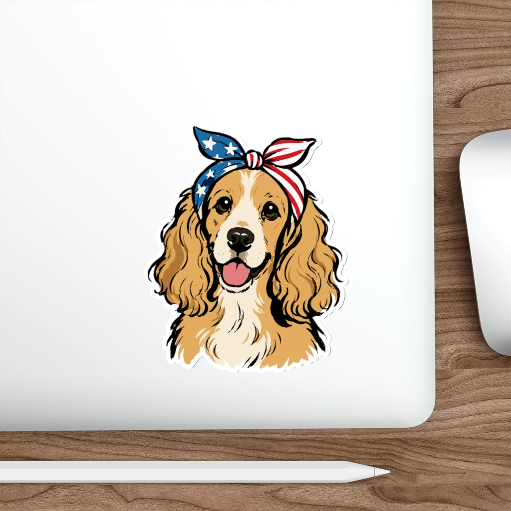 Copy of Patriotic Sticker Pack — Lady w/ bandana 4th of July Red White Blue Die-Cut Stickers
