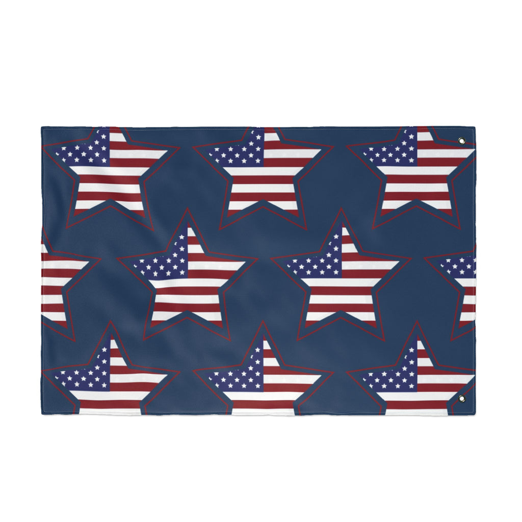 American Star Pattern Double-Sided Flag – Patriotic Stars & Stripes Garden Flag for 4th of July, Memorial Day, Veterans Day